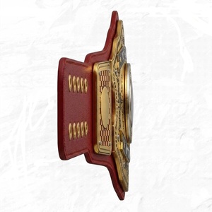Ceinture de championnat de lutte style Pro personnalisée, plaque métallique plaquée or, cuir rouge, sangle de titre d'arts martiaux, championnat personnalisé - Product Image 6