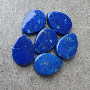 Cabochon en Lapis Lazuli Naturel, Forme Poire, Calibré, Dos Plat, Toutes Tailles Disponibles - Product Image 5
