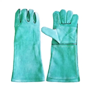 Gants en cuir de vachette haute performance avec paume fendue, protection industrielle des mains et des bras pour soudeurs - Product Image 3