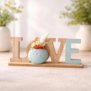 Bamboo Family Letter Table <b>Baptism</b> <b>Decor</b> Freestanding Contemporary Design Stocked Self-adhesive Home Office Shelf Display - Product Image 1