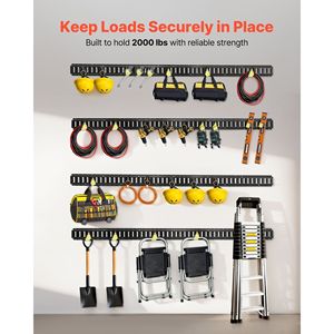 Lot de 4 rails de fixation E-Track de 7,7 pieds, sécurisent les charges lourdes de 2 000 livres, système de fixation pour remorque, accessoires de contrôle pour garages - Product Image 2