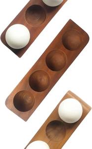 ถาดใส่ไข่ไม้ไผ่พรีเมียมสำหรับวางบนเคาน์เตอร์ครัว แบบซ้อนได้ สไตล์ฟาร์มเฮาส์ ที่เก็บไข่แบบแข็งแรงทนทาน - Product Image 4