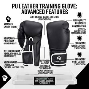 Guantes de Boxeo Personalizados de Alta Calidad, Cuero PU 2026, Acolchado Multicapa Anti-Impactos, Transpirables, para Entrenamiento de Alto Rendimiento - Product Image 4