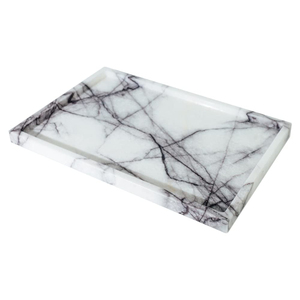 Bandeja de Servir de Mármol Blanco Natural Pulido de Alta Calidad, Diseño Moderno Ecológico, Bandeja Decorativa para Bodas, Directo de Fábrica - Product Image 2