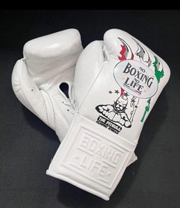 No Boxing No Life High Quality Genuine Cowhide Leather Boxing <b>Gloves</b> With Lace-Up Closure <b>Type</b> For Unisex Training - Product Image 2