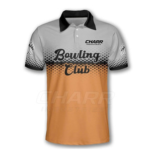 Breathable Anti-Bacterial Quick Dry Plus Size Polyester <b>Bowling</b> Jersey with Custom Logo Design for Indoor/Outdoor Use - Product Image 2