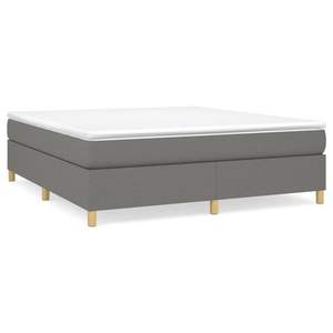 Dark Gray <b>King</b> Fabric <b>Bed</b> Frame Without <b>Mattress</b> Up-Holstered <b>Beds</b> for US Market Only - Product Image 2