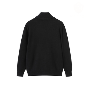 Cardigan en tricot noir premium Sigma avec logo personnalisé pour les fraternités, les sororités, les universités, les écoles, vente en gros OEM ODM - Product Image 3