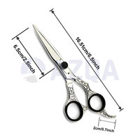 Ensemble professionnel de ciseaux de coiffure et d'éclaircissage en acier inoxydable pour droitiers avec rasoir droit, peigne à pointe arrondie et étui