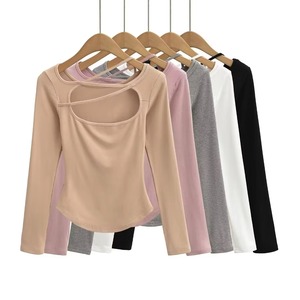 Camisetas de Mujer de Alta Calidad, 100% Algodón, Lavadas con Ácido, Cuello Redondo, Tallas Grandes, Diseño a Cuadros, Diamantes, Logotipo Impreso Digital Personalizado - Product Image 4