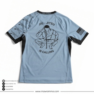 Wholesale OEM Custom Logo Short Sleeve Rashguards Unisex Premium Fabric Jiu Jitsu MMA Training <b>Gym</b> Workout <b>Compression</b> <b>Shirt</b> Top - Product Image 4