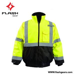 Blouson de bombardier sur mesure en gros Veste de travail de sécurité réfléchissante imperméable - Product Image 5