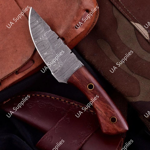 มีดล่าสัตว์แบบใบมีดติดกันเต็มด้าม ปรับแต่งได้ตามความต้องการ (OEM) ใบมีดสแตนเลส ความยาว 203 มม. พร้อมรูสำหรับแขวนเชือก ด้ามไม้ - Product Image 2