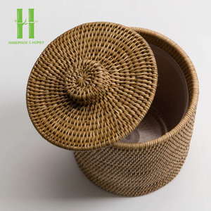 Hot Trend Design Handmade Rattan <b>Wicker</b> Modern Design <b>Storage</b> <b>Basket</b> For Laundry Bedroom OEM Rattan 2026 From Vietnam - Product Image 3