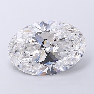Diamant ovale 2,86 carats, couleur E, clarté VS1, pierre cultivée en laboratoire CVD, polissage excellent, pour une magnifique bague de fiançailles. - Product Image 1