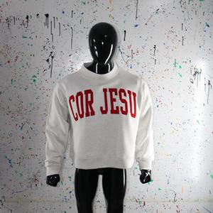 Sweat-shirt à col montant CREAM 100% COTON ROUGE avec broderie appliquée, col large, URBAN PRODUCTIONS - Product Image 2