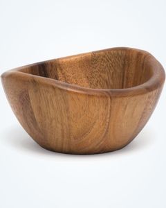 Hermosas tazones de madera de acacia que exhiben patrones únicos de vetas de madera, perfectas para cenas de lujo y decoración del hogar. - Product Image 3