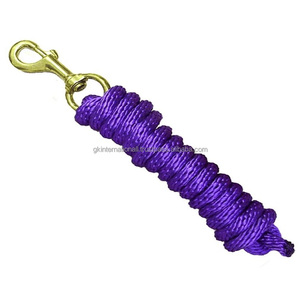 เชือกจูงม้าไนลอนถักคู่คุณภาพสูง สำหรับใช้งานกลางแจ้ง แข็งแรง สวยงาม ตกแต่งอย่างดี พร้อมบรรจุภัณฑ์แบบกำหนดเองได้ แบรนด์สำหรับอุปกรณ์ขี่ม้า - Product Image 3