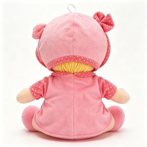 Muñeco de peluche personalizado de cerdito con lunares rosas, muñeco de peluche de bebé con pelo rubio, muñeco de cerdito bordado, muñeco de peluche para abrazar para bebés - Product Image 6