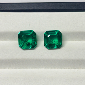 Esmeralda colombiana cultivada en laboratorio, forma octogonal, piedras preciosas sueltas al por mayor para la fabricación de joyas, aretes, collares, 10 mm - Product Image 1