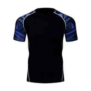 Chemises de compression pour hommes OEM de qualité supérieure, imprimées par sublimation, en polyester, pour la gym, le fitness, le surf et la plongée - Product Image 4