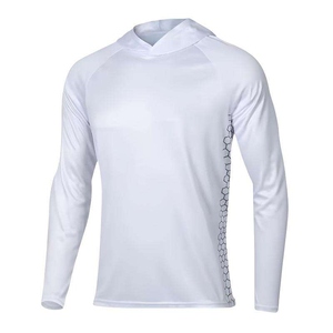 Camisa de Pesca de Manga Larga Azul para Hombre con Estampado Tropical, Protección Solar UPF 50, Secado Rápido, Poliéster - Product Image 2