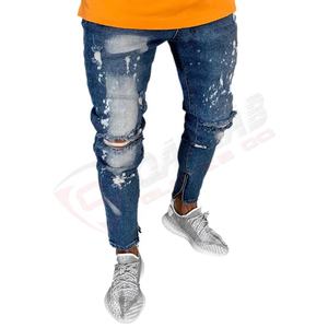 Nouveaux produits 2025 Offre Spéciale Casual-Bleu Hommes-Denim Jeans Pantalon Mode-Pas Cher Personnalisé Vintage-Hommes Jeans-Scratch Pants - Product Image 1