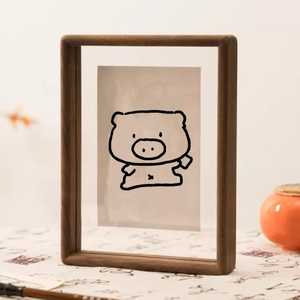 Rustic Walnut <b>Wood</b> Photo <b>Frame</b>, Solid Hardwood <b>Picture</b> <b>Frame</b>, Anniversary Gift - Product Image 1