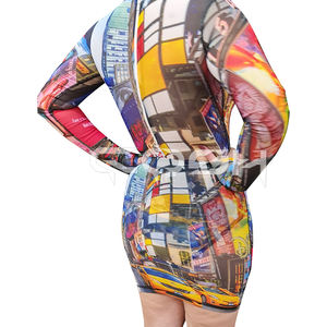 Compre Nuestro Vestido Ajustado de Manga Larga Sublimado, Directamente del Proveedor - Product Image 3