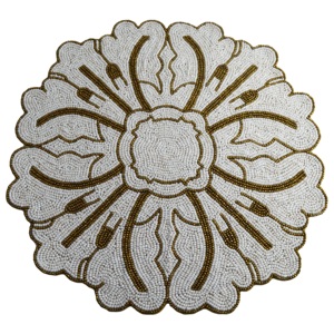 High Quality Multiple Colored <b>Beads</b> Design <b>Placemat</b> Mats for Home Decors Tableware Dining Table Party Wedding Stylish Pad - Product Image 6