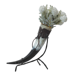 Juego de Jarrones de Flores de Cuerno de Búfalo Antiguo, Decoración Ecológica Clásica, Diseño Rústico de Cuerno Natural - Product Image 4