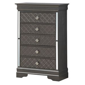 Commode à tiroirs Verona G6702 CH Noir Métallisé - Product Image 1