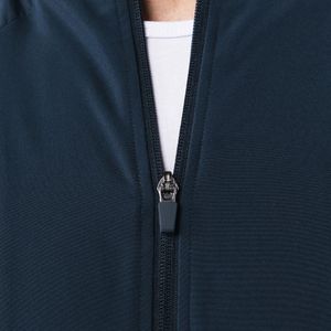 Men's Navy Blue Full Zip Training Jacket Lightweight Athletic Sportswear Warm Up Top Long Sleeve Fitness Activewear Outerwear - Product Image 4