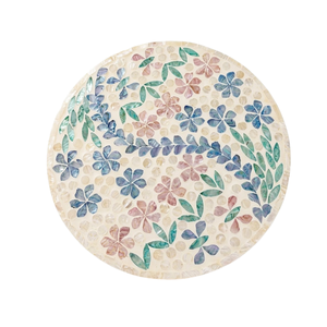 Designer Mother of Pearl Charger <b>Plate</b> Shell Placemat for Boho Wedding & High-End Coastal Tables - Product Image 2