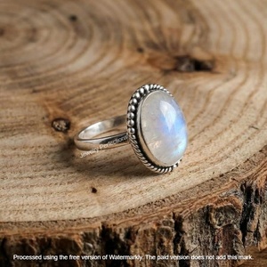 Latest Bohemian Style <b>Moonstone</b> Gemstone <b>Rings</b> Trending 925 Silver Plated Mainly Made Brass for Engagement - Product Image 3