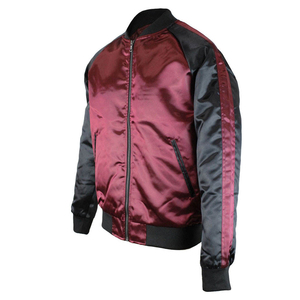 Chaqueta universitaria de satén con bordado, venta al por mayor, personalizada, para hombre, estilo béisbol, vintage, para baloncesto - Product Image 2