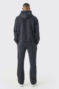 Conjunto Deportivo con Capucha para Hombre, Color Gris Jaspeado, Corte Regular, Manga Larga, Servicio OEM, Logotipo Personalizado - Product Image 5
