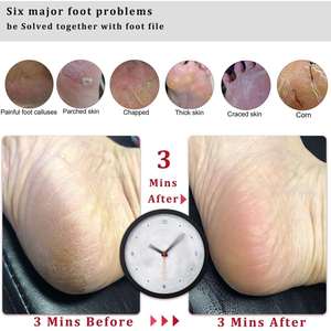 Râpe à pieds en bois avec poignée, lime à callosités en papier de verre, exfoliant pour talons, râpe à pieds longue poignée pour la douche, outil de soin des pieds UBI - Product Image 3