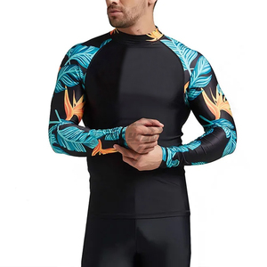 High Performance UPF50+ Anti-UV Front Logo Swimming Surfing Rash Guard Latest Edition Wholesale Full Sleeve Custom <b>Compression</b> - Product Image 1