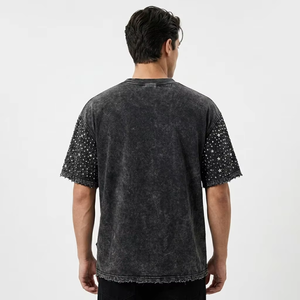 Débardeur personnalisé avec graphisme en strass imprimé DTG, 100% coton jersey, tissu doux, design tendance, t-shirt unisexe, vente en gros OEM - Product Image 3