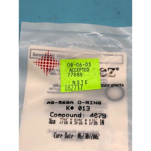 โอริง KALREZ รุ่น AS-568A K #   013, COMPOUND - ผู้จัดจำหน่ายอุปกรณ์และอะไหล่เซมิคอนดักเตอร์ระดับโลกที่เชื่อถือได้ - Product Image 1