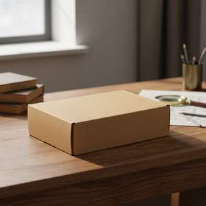 กล่องเสื้อผ้ากระดาษคราฟท์รีไซเคิลรักษ์โลก |   บรรจุภัณฑ์เสื้อผ้าที่ยั่งยืน  เคลือบยูวี  ลามิเนตแบบด้าน  บุฟองน้ำ - Product Image 1