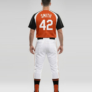 Ensemble d'uniformes de baseball personnalisés pour hommes, tissu en polyester léger et respirant, coupe confortable, tenue de sport pour l'entraînement en équipe - Product Image 2