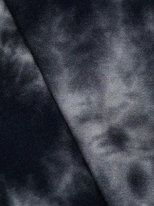 Sweat-shirt à col rond tie-dye noir et gris, effet marbré, unisexe, pour hommes et femmes, style grunge streetwear, en coton molletonné, personnalisable OEM - Product Image 6