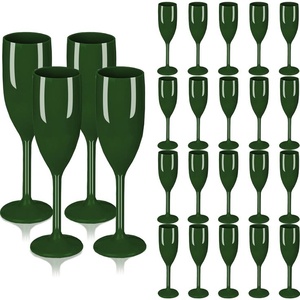 Nouvelles flûtes à champagne décoratives pour mariage, 150 ml, gobelets à vin en plastique multicolores avec noms personnalisés, fournitures pour mariage et fête nuptiale - Product Image 1