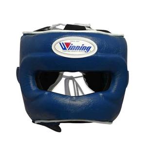Conjunto de Boxeo y Sparring Personalizado de Cuero Genuino Azul Marino con Protección Facial Completa - Product Image 3