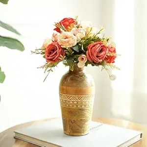 Modern Copper Metal Flower Vase Premium Finish Eco-Friendly Handmade Design Elegant Tabletop Floral Displays Wedding - Product Image 1