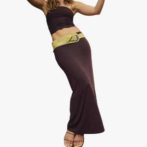 Best Seller Women's Two Piece <b>Set</b> Sleeveless Tube Top Full Length Skirt Solid Color <b>Sexy</b> Club Wear Summer Beach Maxi <b>Set</b> Women - Product Image 3