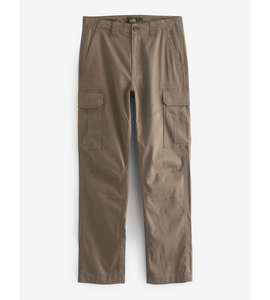 Pantalones Cargo Marrones de Algodón Twill Elástico Ligero para Hombre con Cierre de Cremallera, Anti-Pilling, Anti-Arrugas, de Algodón Orgánico, Corte Recto - Product Image 1