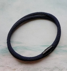 Unisex Handmade Magnetic Closure Double Row Milan Nylon <b>Rope</b> <b>Bracelet</b> 15 inches - Product Image 1